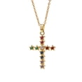 thumbnail image 6 of Cross Pendant Necklace for Women Color Copper Zircon Stars for Women Jewelry Valentines Day, 6 of 8