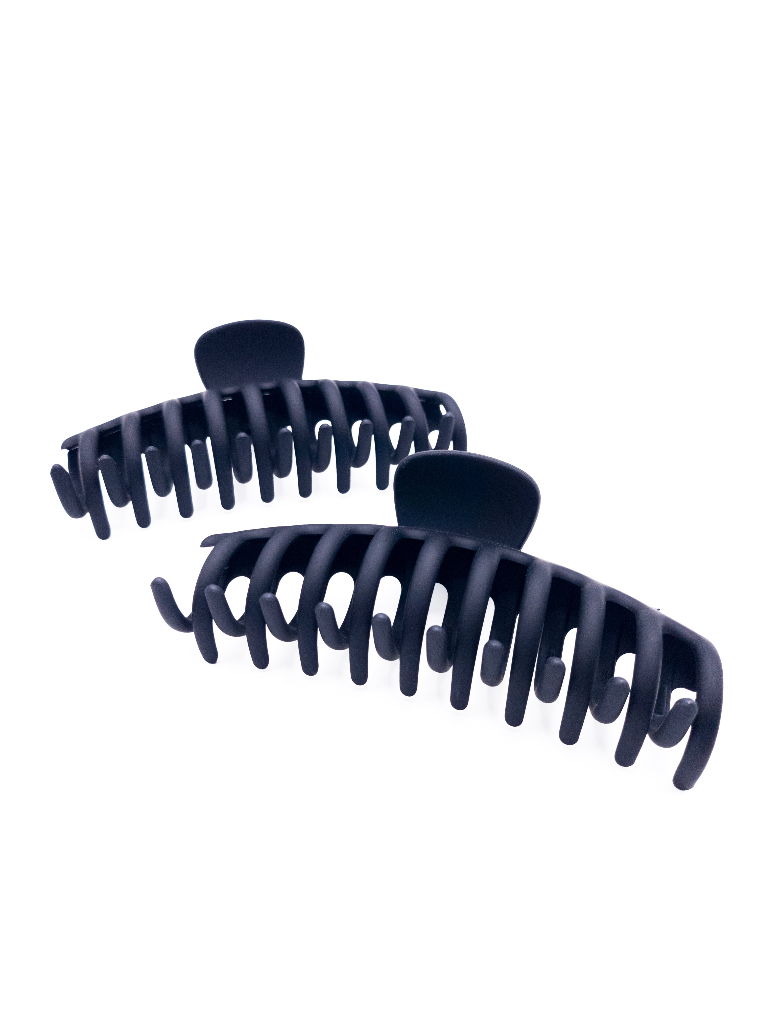 Time and Tru Women's Hair Claw Clip 2-Pack, Black