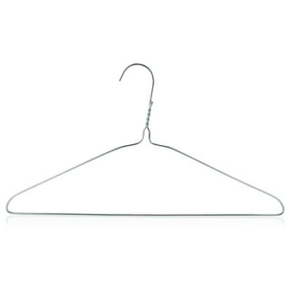 Wire Hangers in Bulk - 200 White Metal Hangers - 18 Inch Thin Standard Dry  Cleaner Coated Steel