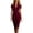 Wine, variant on Levmjia Women's Off Shoulder Dress Cold Shoulder V Neck Bodycon Midi Dress Sexy Slim Fit Cocktail Party Pencil Dress