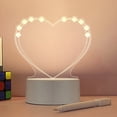 thumbnail image 3 of Lámpara de dormitorio LED Luz de tablero de mensajes de acrílico regrabable DIY para accesorios para el hogar JShteea Para estrenar, 3 of 7