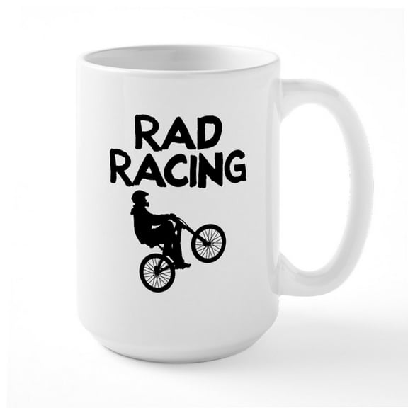 CafePress - Rad Racing - 15 oz Ceramic Large White Novelty Mug