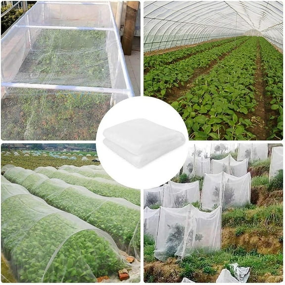 10x50Ft Garden Netting Barrier - Ultra Fine Mesh Covers for Vegetables, Fruits, Flowers - Bird & Pest Protection Net for Raised Beds, Greenhouse, Row Crops - Lightweight & Durable