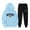 Blue, variant on Miami Hoodie and Sweatpants Set for Women Fall Winter Hooded Sweatshirt and Jogger 2 Piece Set Women's Tracksuit