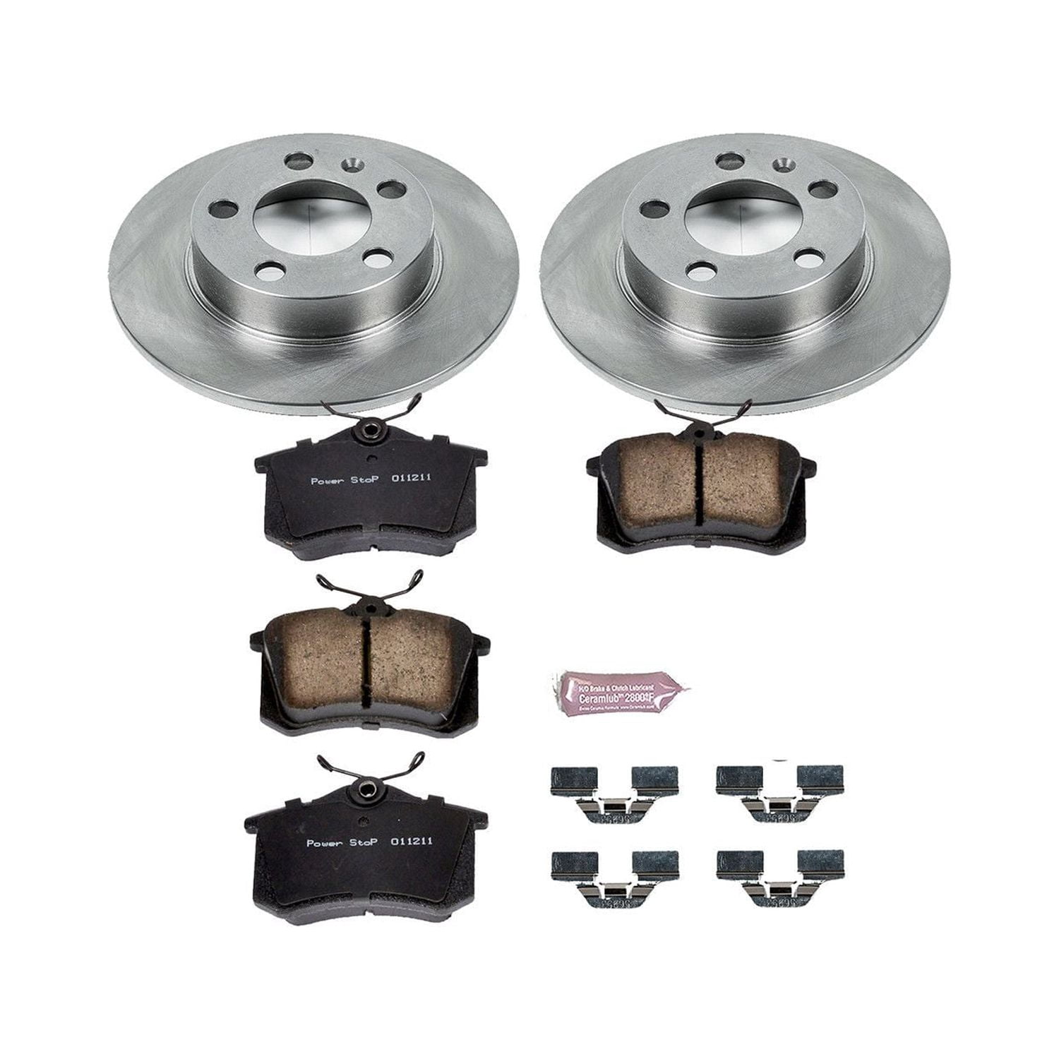 Power Stop Rear Stock Replacement Brake Pad and Rotor Kit KOE849