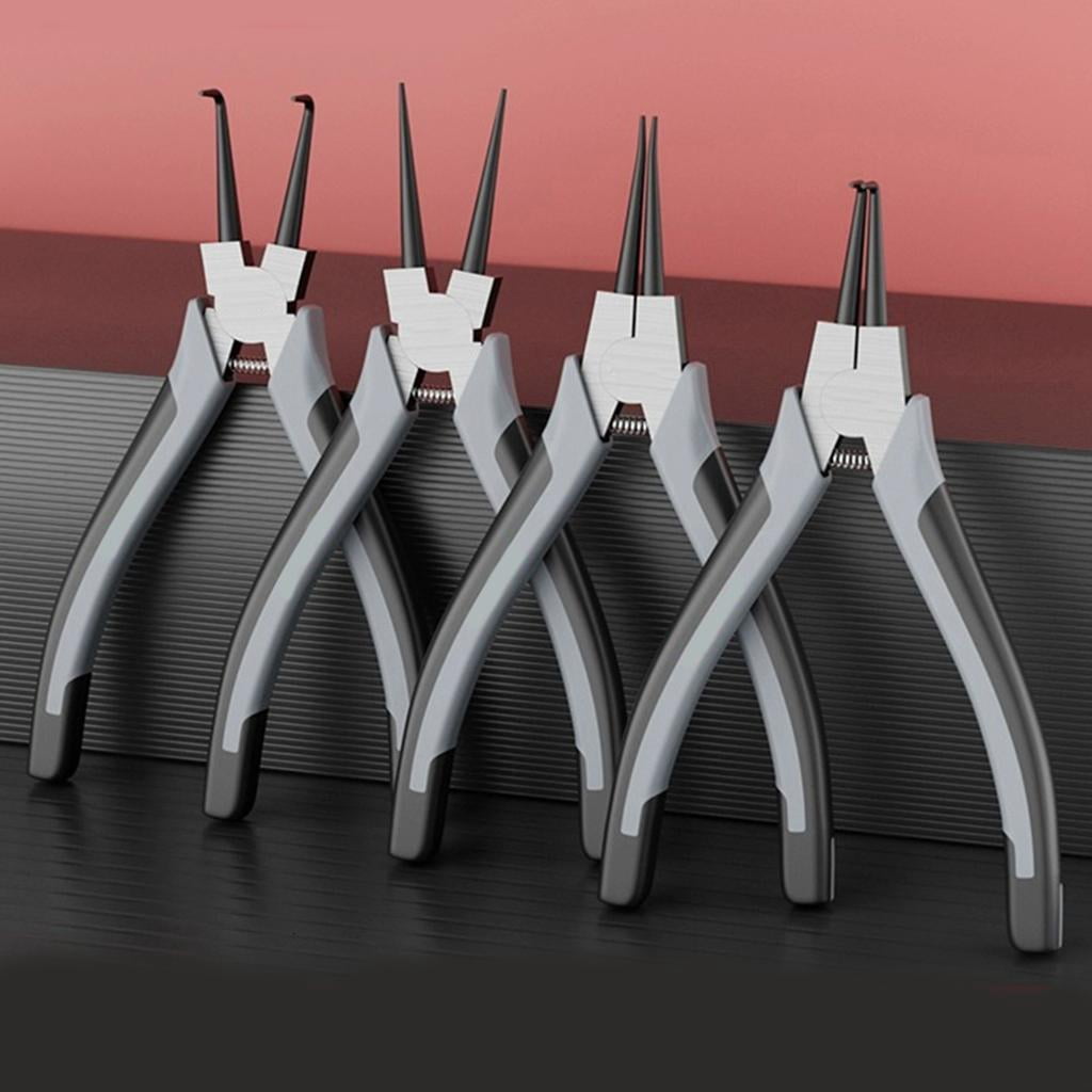CEORPER Professional 4Piece Snap Rings Pliers Set for Internal & External Rings, High Carbon Steel with Comfortable Grip Handle