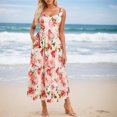 thumbnail image 1 of WILLBEST Vestido De Verano Para Mujer, Moderno Vestido Casual Para Actividades Al Aire Libre, Ropa De Verano Cómoda Con Diseño Fluido Y Estampado Floral Para Parques Y Relajación En Casa., 1 of 3