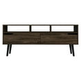 thumbnail image 3 of Tv Stand For 50 To 59 Inch Tvs, Dark Walnut Look, 3 Open Shelves & 2 Enduring Drawers - Tv In Finish, Shelf Possibilities, 3 of 3
