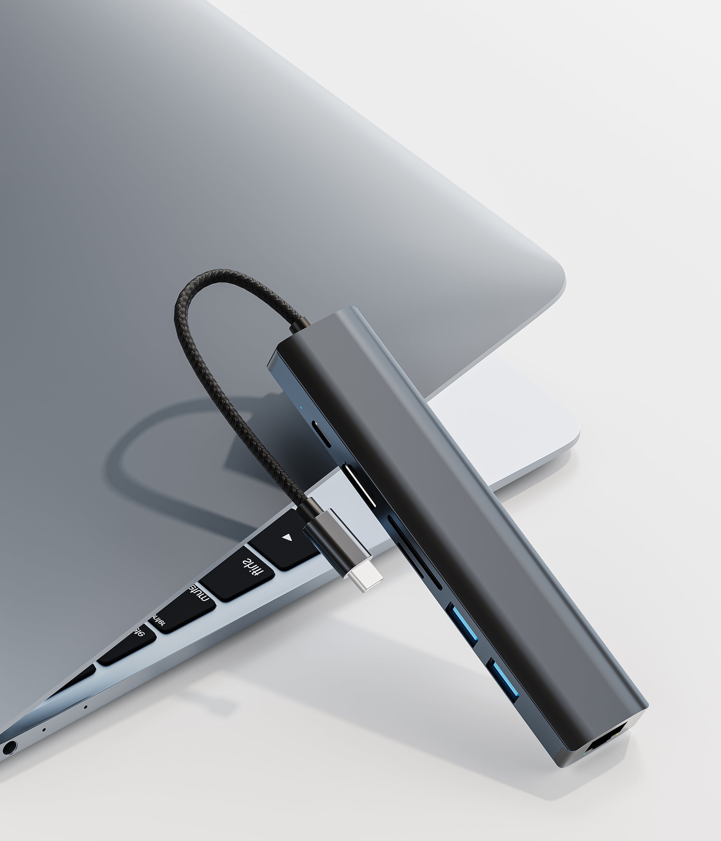 Tigology 7-in-1 USB Type C Hub for Windows Laptop with HDMI 4K, 100W PD, SD/TF Card Slots Port, 1000Mbps RJ45 Ethernet, 2 USB 3.0 5Gbps Data for MacBook Neo/Pro/Air,Surface,Thinkpad