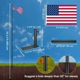 thumbnail image 4 of Yescom EZ GO 30ft Telescopic Flag Pole Kit Wheel Tire Mount Stand Upgrade Rotating Lock Outdoor Camper RV Tailgate Black, 4 of 9