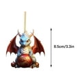thumbnail image 3 of Honeeladyy Christmas Dragon Hanging Ornament, 2024 New 2D Acrylic Cartoon Dragon Decorative Ornament Xmas Tree Dragon Pendant for Christmas Tree Decorations Car Backpacks Home Decor Gifts, 3 of 6