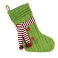 thumbnail image 3 of Knitted Christmas Stocking with Scarf Red Green White Hanging Stockings Classic Xmas Hanging Decorations for Christmas Party Home Fireplace Decor Family Friend Gift, 3 of 8