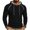 Black, variant on Men's Raglan Sleeve Color Block Hoodie With Contrast Stitching Long Sleeve Fitted Pullover Casual Top