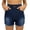S6 Dark Blue, variant on Wutalume Jeans for Women Denim Shorts Stretch Slim Fit Distressed, Ripped Jean Shorts for Summer Casual Wear with Edgy Style,Dark Blue L