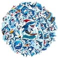 thumbnail image 2 of 35pcs-50pcs Cartoon Shark Stickers Adventure Stickers Ocean Animal Stickers for Luggage Laptops Suitcases, 2 of 9