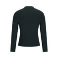 thumbnail image 5 of WULMLEO Women's Long Sleeve Shirts for Women Mock Turtle Neck Ribbed Slim Fit Fall Winter Thermal Underwear Tops Black One Size, 5 of 7