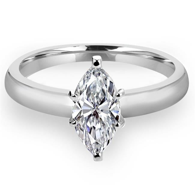 Size 6 2mm Band for Matching Solitaire Mounting in 14K White Gold
