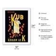 thumbnail image 2 of Bouillon Kub - Require the K (Exiger Le K) - Vintage Advertising Poster by Leonetto Cappiello c.1911 - Japanese Unryu Rice Paper Art Print (Unframed) 18 x 24 in, 2 of 4
