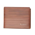 thumbnail image 1 of Cartera de cuero multifunción para hombre, monedero delgado, tarjetero, - Café ligero Sunnimix Billetera plegable unisex, 1 of 8