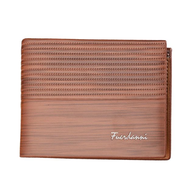 Cartera de cuero multifunción para hombre, monedero delgado, tarjetero, - Café ligero Sunnimix Billetera plegable unisex