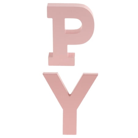 Pry Letters 2x Wooden Floating Letters P and Y, English ABC Alphabet Plaques with ...