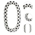 thumbnail image 3 of Unique Bargains 1pc Black Spot Hair Rollers for Women 11.42"x5.31" Black White, 3 of 6