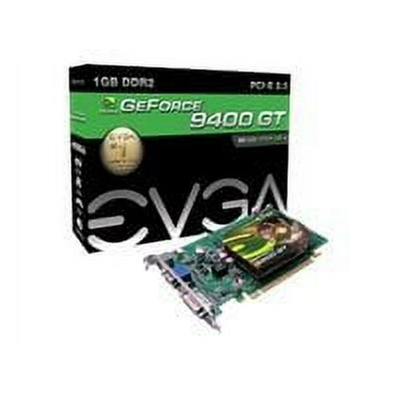 EVGA NVIDIA Geforce 9400 GT 1GB DVI D-SUB PCI-EXPRESS Video Card PCI-EXPRESS Video Cards GF 9400GT 01G-P3-N943-LR
