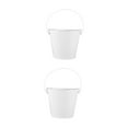 thumbnail image 4 of Raindrops White Metal Buckets with Handles 2-Pack Versatile for Grease, Candy, and Household Use, 4 of 8