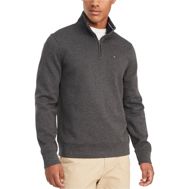 Tommy Hilfiger - Sudadera con cremallera para hombre, color gris, grande