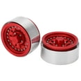 thumbnail image 2 of Jantes de Roue RC Beadlock, 10 Trous Jantes RC Usinage CNC pour Peau de Pneu 1.9 Po Rouge, 2 of 8