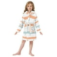 thumbnail image 6 of FORMRS Niños Bathrobe Unisex Hooded Robe Soft Plush Pajamas Sleepwear, Size 2-3T, Orange Nautical Pattern, 6 of 7