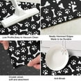 thumbnail image 3 of Black Dog Paw Footprint Bone Kitchen Rug Mat,Kitchen Runner Rugs Non Skid Washable,Decorative Kitchen Floor Mats for Kitchen,Sink,Laundry,17"X47", 3 of 5