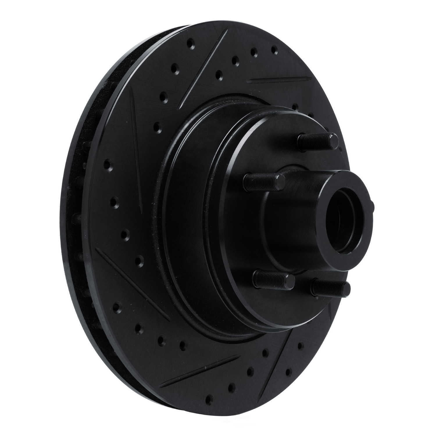 Dynamic Friction Company 633-39027L DFC Brake Rotor - Drilled And Slotted - Black