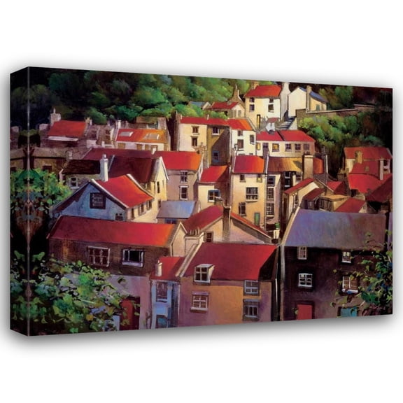Michael OToole 24x19 Gallery Wrapped Canvas Wall Art Titled - Rooftops II