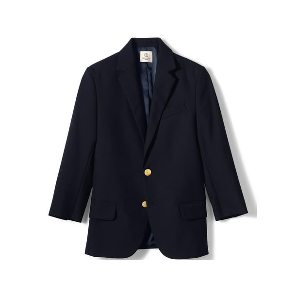 Lands' End School Uniform Boys Husky Hopsack Blazer