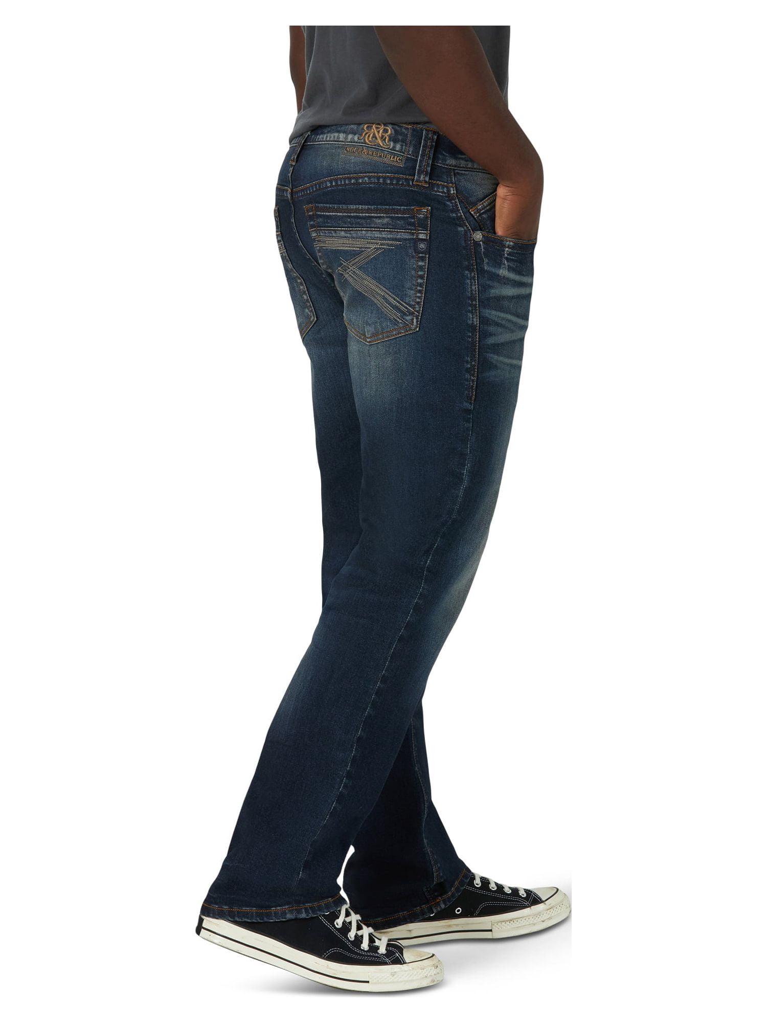 Rock & Republic Men's Relaxed Straight Leg Jean with Ultra Comfort Denim
