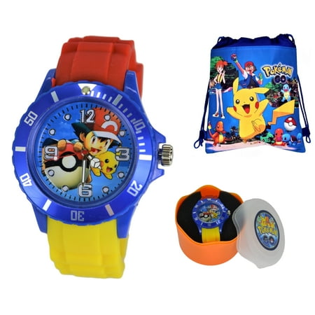 Pokemon Pikachu & Ash Silicone Quartz Analog Wrist Watch For...