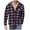 Red, variant on Chiccall Mens Plus Size Flannel Shirts Classic Plaid Colorblock Fleece Button Down Shirts Thickened Warm Sweaters Casual Checkered Lapel Coat with Front Pocket