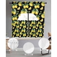 thumbnail image 2 of Lemon Black Swag Curtains for Living Room/Bedroom Windows, Country Fruit Watercolor Farmhouse Plant Kitchen Curtains and Valances Set 36 Inch Length, Light Filtering Swags Valance Curtain Panels, 2 of 5