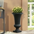 thumbnail image 5 of LuxenHome 22.8" H Black Slim MgO Urn Planter, 5 of 8