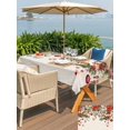 thumbnail image 4 of Outdoor Tablecloth with Umbrella Hole and Zipper, Christmas Poinsettia Rectangle Table Cloth 60x84 Inch Waterproof Tablecloth, Xmas Ball Pine Cone Berry Winter Bird Picnic Table Cover for Patio, 4 of 7