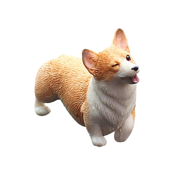 Bwiyojiz Christmas Decorations Decoration Ornaments Mini Corgi Cute Simulation Puppy Model Car, Gifts for Yourelf