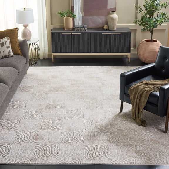 Safavieh Carter Royston Abstract Area Rug, Ivory/Taupe, 6'7" x 6'7" Square