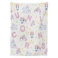 thumbnail image 3 of Ambesonne Emoji Tablecloth Rectangular Table Cover, Cartoon Unicorn Star Rainbow, 60"x90", White Pink Mustard, 3 of 4