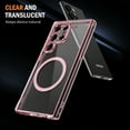 thumbnail image 2 of Allytechgroup Clear Magnetic Phone Case for Galaxy  S25 Ultra, Ultra-Slim and Durable Protective Cover, Case Compatible with MagSafe, Clear Case Exclusively Designed for Samsung Galaxy S25 Ultra,Pink, 2 of 7