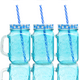 thumbnail image 2 of 12 Tarros De Vidrio Con Tapa Y Popote Azul 470 Ml Vencort Vencort Mason Jar Frasco/ Tarro Colores Fiesta/ Popote 470 Ml, 2 of 4