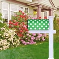 thumbnail image 7 of Bingfone Green And White Polka Dot Magnetic Mailbox Cover Standard Size for Garden Yard Outdoor Decorations-25.5x21 in, 7 of 7