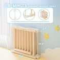 thumbnail image 5 of Buballino Natural Wood Baby Playpen - 27.5" Flexible 4-Piece Assembly Set, 5 of 8