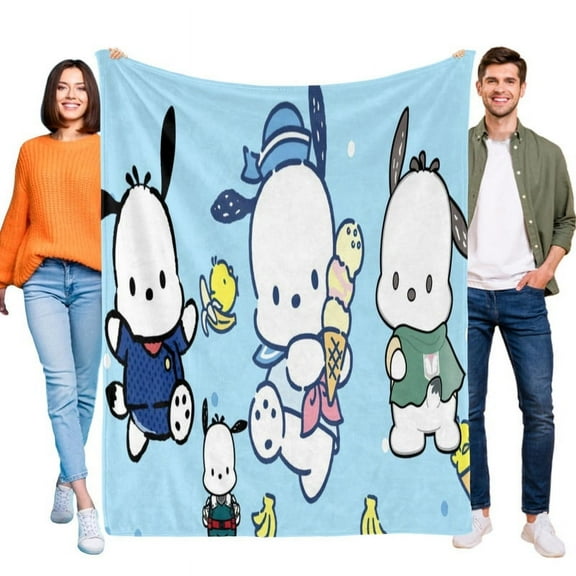 Pochacco Throw Blanket Gifts for Fans Lover Girls Boys Women Present Hoodie Him Bed 50"x60"