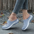 thumbnail image 5 of Domuza Orthopedic Shoes for Women Comfortable Casual Athletic Work Woven Mesh Breathable Sneakers Lightweight Non-Slip Arch Support Slip On Walking Shoes Light Blue 5.5（EU-36）, 5 of 7